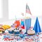 240 Pcs Mini Patriotic Acrylic 4th of July Red White Blue Acrylic Beads for Vase Filler Ice Rocks Star Crystals Gems Table Scatter Independence Day Party Wedding Crafts Decoration Display
